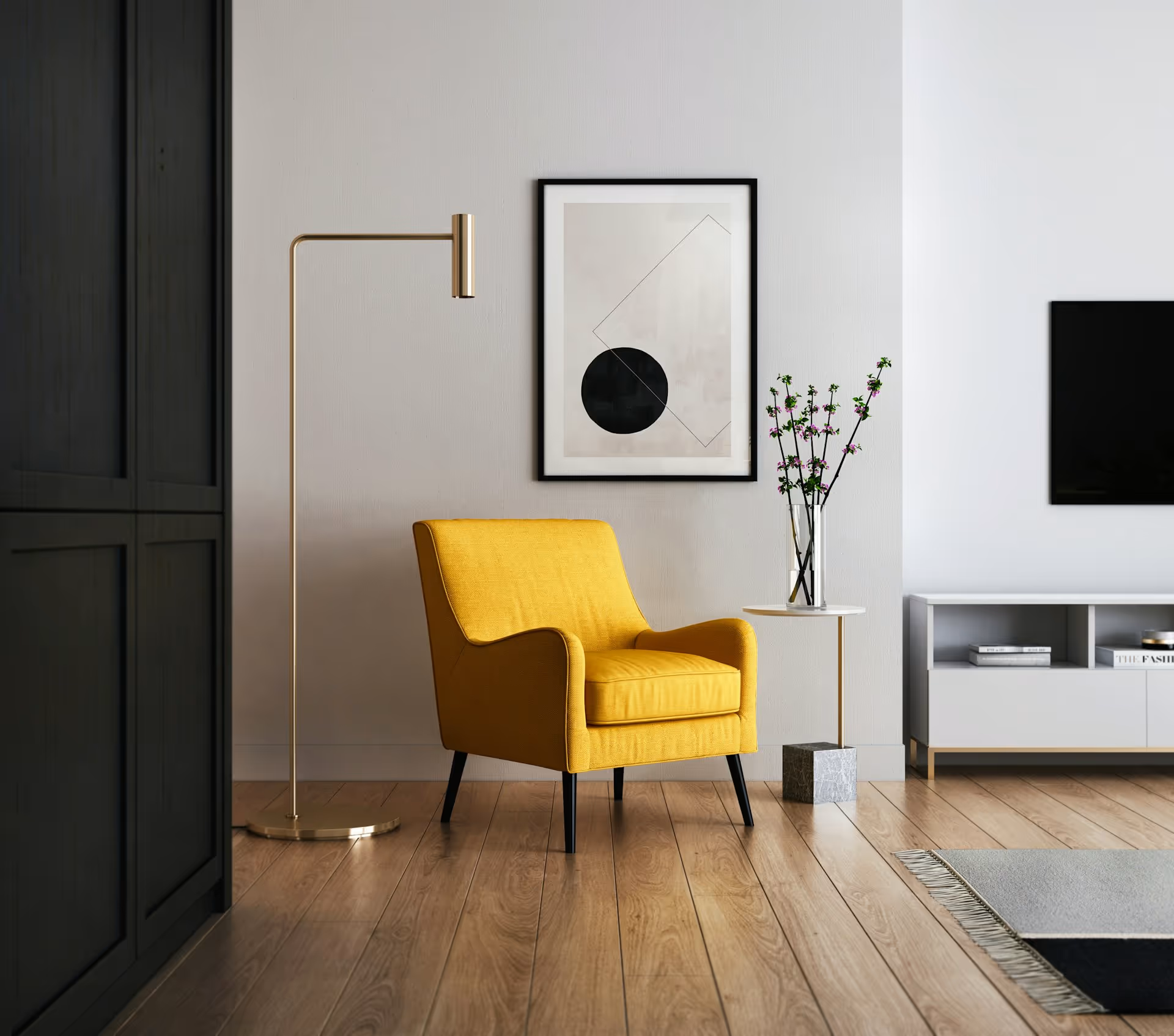 Eclectic home decor scene
